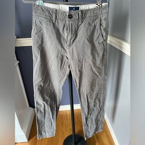 American eagle relaxed straight grey pants size 29x32